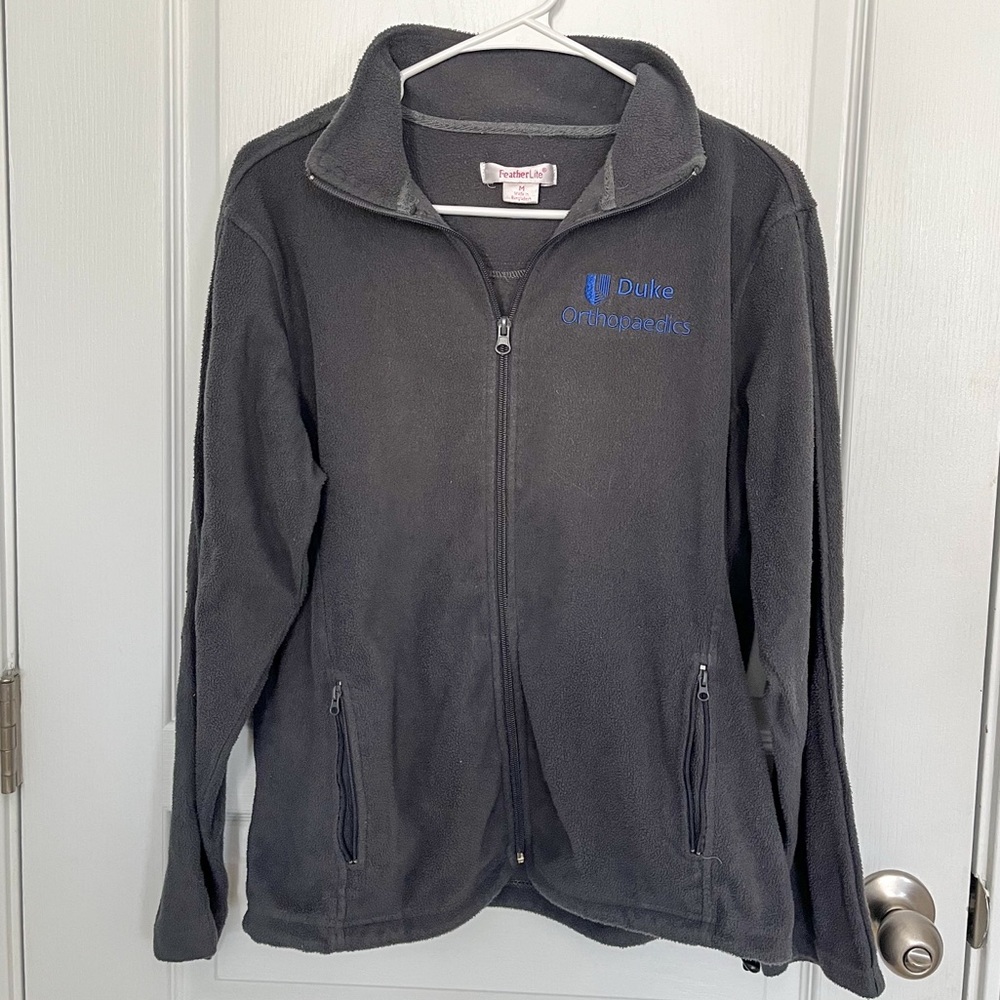 Duke Orthopaedics Featherlite Fleece Logo Zip Up Jacket - Grey